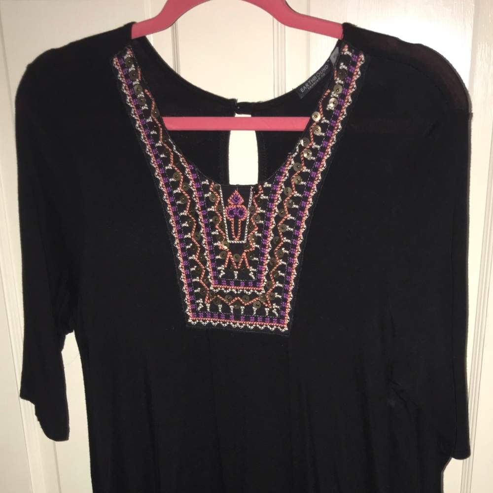 Embellished swing dress